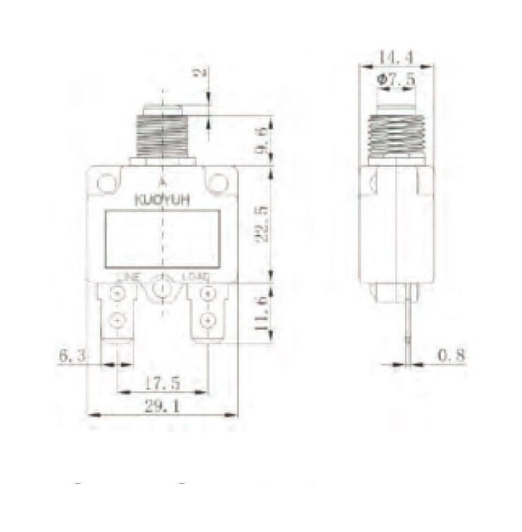 Предохранитель автоматический 10 A, арт. 4620136035163,          MARINE ROCKET 