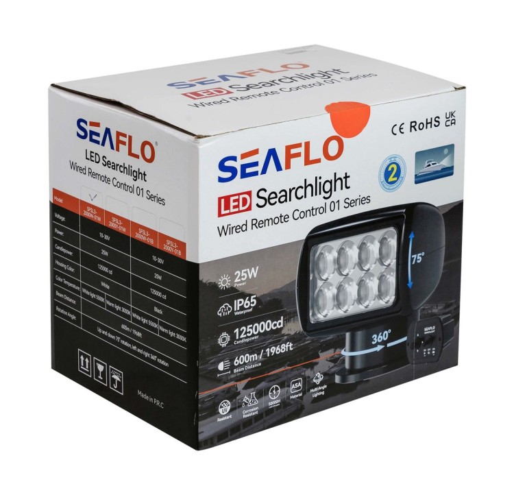 Прожектор с дистанционным управление белый 10-30В, SeaFlo, арт. SFSL32000W01W,          SeaFlo 