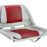 Кресло мягкое складное, обивка винил, цвет серый/красный, Marine Rocket, арт. MR10015,          MARINE ROCKET 