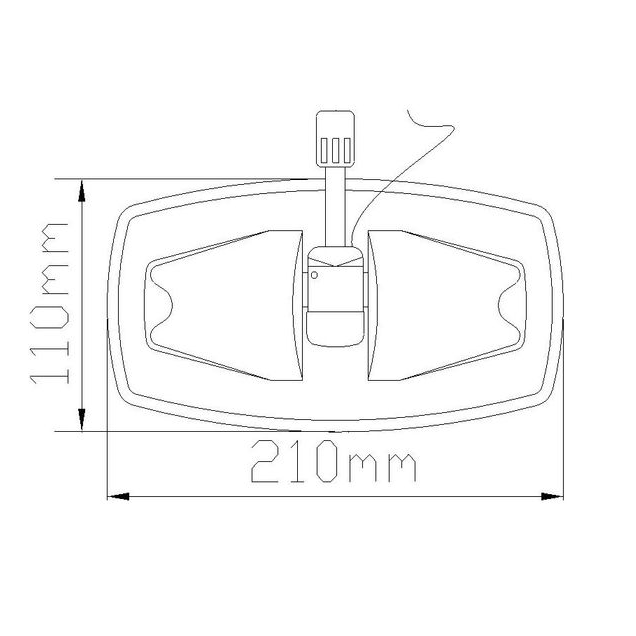 Уключина в сборе тип B, черная, арт. SSCL00010100-2-2,          Nano Protech 