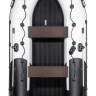 Надувная лодка ПВХ, Ривьера 3600 НДНД Гидролыжа Комби, светло-серый/черный 