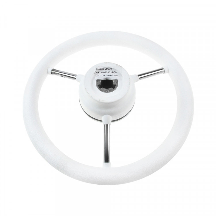 Колесо рулевое LIPARI 280 мм, обод белый, спицы серебряные, VN828022-08-ts, арт. VN828022-08-ts,          Volanti Luisi 