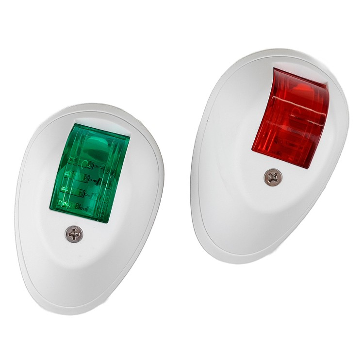 Навигационные огни светодиодные, пара, 12/24 В, 2,5 Вт, 91,5х59х33 мм, белый корпус, арт. 10269202,  