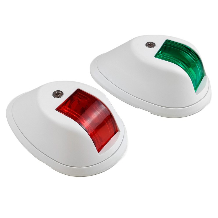 Навигационные огни светодиодные, пара, 12/24 В, 2,5 Вт, 91,5х59х33 мм, белый корпус, арт. 10269202,  