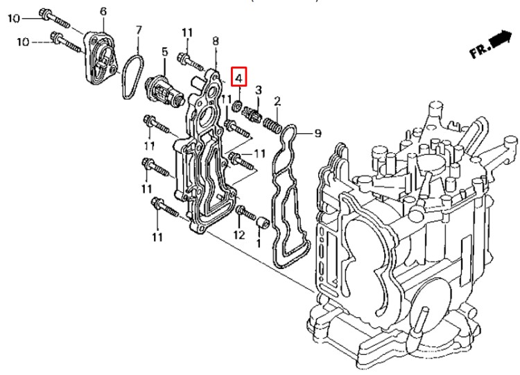 Прокладка сливного клапана Honda BF8-225, арт. 19297-ZW9-000,          HONDA 