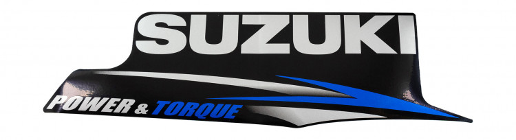 Наклейка капота Suzuki DT9.9A-15A (Suzuki), правая, арт. 6144395L10000,          SUZUKI 