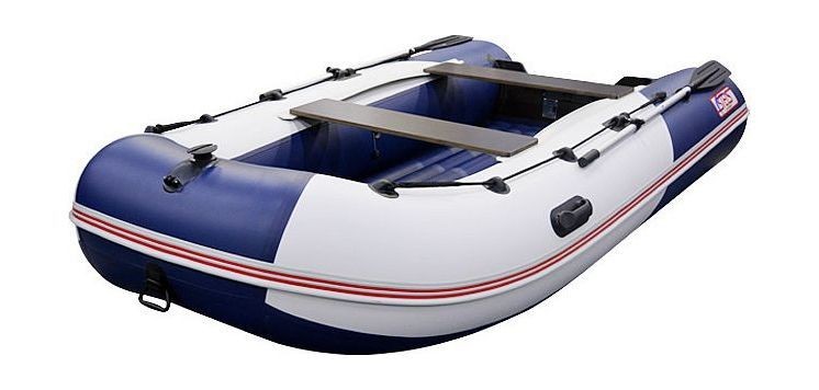 Надувная лодка ПВХ, STELS 355 Аеро НДНД, синий/белый, арт. 355209,          Hunterboat 