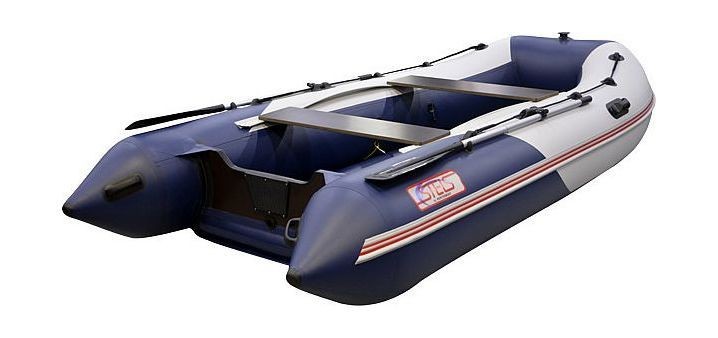 Надувная лодка ПВХ, STELS 355 Аеро НДНД, синий/белый, арт. 355209,          Hunterboat 