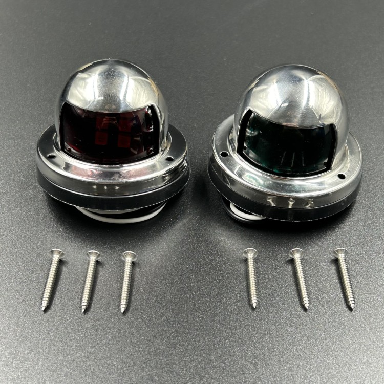 Огни ходовые LED (красный, зеленый) корпус нерж. (ALLSHINE), арт. XK3707,          ALSHINE 