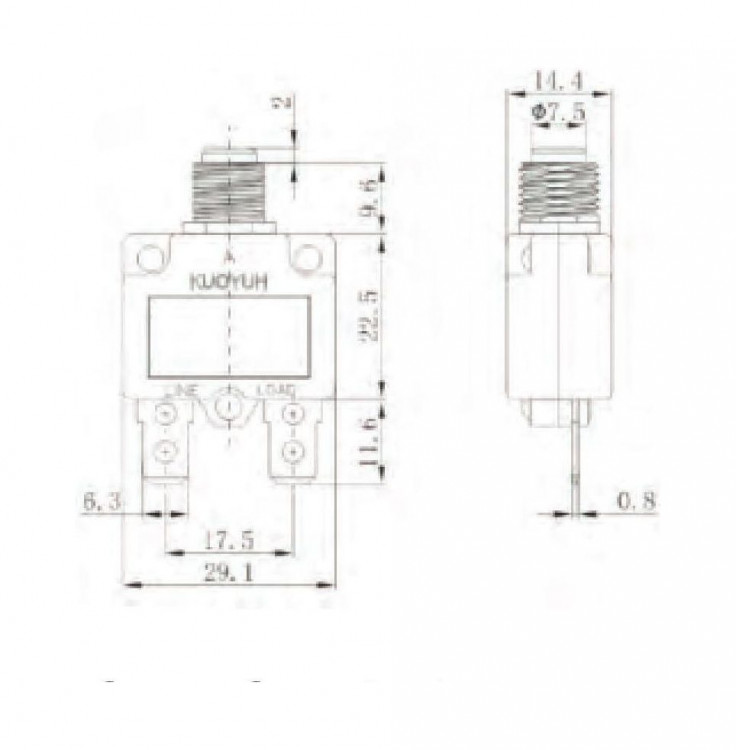 Предохранитель автоматический 15 A, арт. 4620136035170,          Marine Rocket 