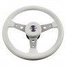 Рулевое колесо DELFINO обод белый,спицы серебряные д. 340 мм 