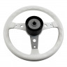 Рулевое колесо DELFINO обод белый,спицы серебряные д. 340 мм 