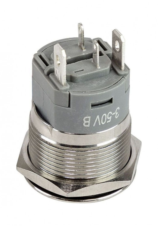 Кнопка с фиксацией, подсветка белая, 12 В, д. 22 мм, арт. MRBW00008,          Marine Rocket  Кнопка с фиксацией, подсветка белая, 12 В, д. 22 мм, арт. MRBW00008,          Marine Rocket