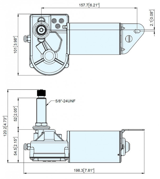 Привод стеклоочистителя ТМС-902, 12V, H/D, 2 дюйма, арт. 10006043,          TMC 
