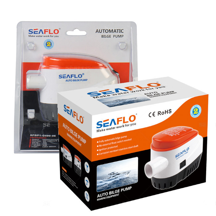 Насос осушительный автоматический 600GPH 06 Series 12В (поплавковый), арт. SFBP1-G600-06,          SeaFlo 