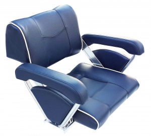 Кресло с перекидной спинкой и подлокотниками, синее