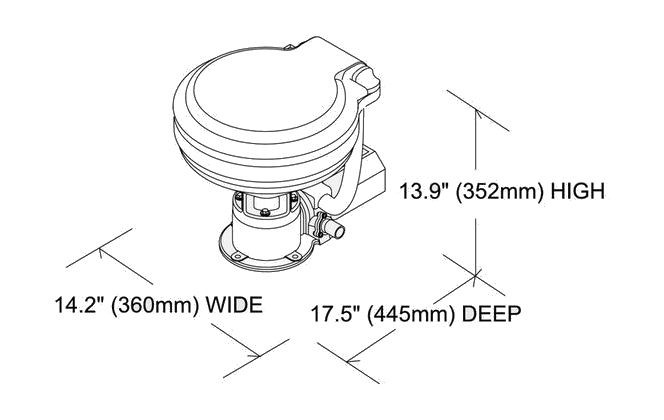 Унитаз с электрической помпой 24 В, арт. 15497A24 (1542024),          TMC  Унитаз с электрической помпой 24 В, арт. 15497A24 (1542024),          TMC