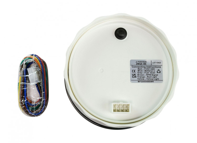 Прибор многофункциональный 4 в 1, черный циферблат, нержавеющий ободок, д. 110 мм, арт. MFG0004BSMR,          MARINE ROCKET 