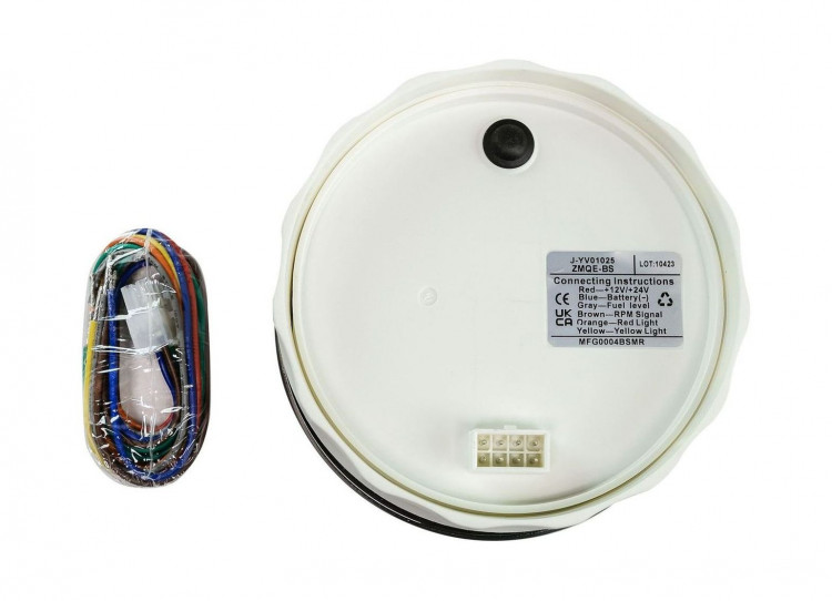 Прибор многофункциональный 4 в 1, черный циферблат, нержавеющий ободок, д. 110 мм, арт. MFG0004BSMR,          MARINE ROCKET 