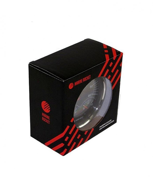 Прибор многофункциональный 4 в 1, черный циферблат, нержавеющий ободок, д. 110 мм, арт. MFG0004BSMR,          MARINE ROCKET 