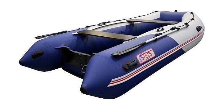 Надувная лодка ПВХ, STELS 375 Аеро НДНД, синий/белый, арт. 375209,          Hunterboat 