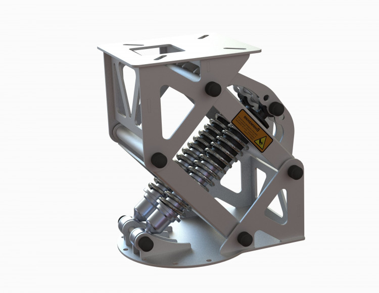 Стойка амортизационная Практик 300 v2, оцинкованная, окрашенная RAL 9023, арт. praktik_300V2_RAL9023,          Praktik.pro 