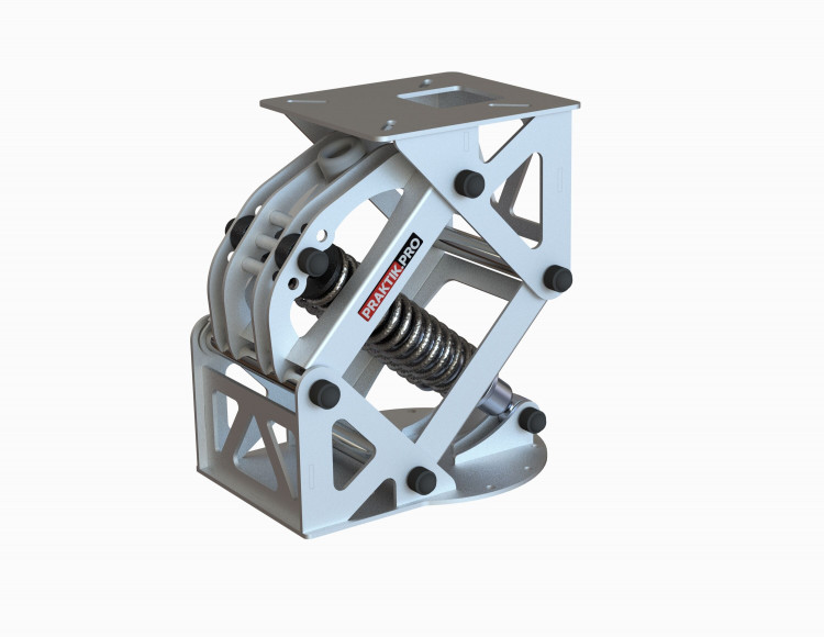Стойка амортизационная Практик 300 v2, оцинкованная, окрашенная RAL 9023, арт. praktik_300V2_RAL9023,          Praktik.pro 