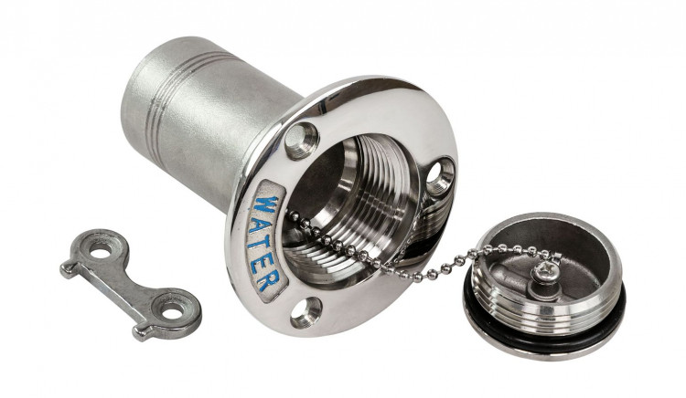 Горловина заливная для воды 38 мм, ключ Marine Rocket, арт. S.M1428-38WT,          MARINE ROCKET 