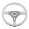 Рулевое колесо MANTA обод белый, спицы серебряные д. 355 мм 