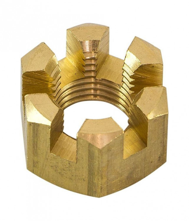 Гайка корончатая на гребной вал Yamaha 20-30, арт. 9017114013_RM,          Recmar 