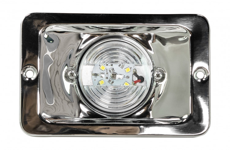 Огонь кормовой прямоугольный, светодиодный, нержавеющая сталь, арт. 00146-LD,          AAA 