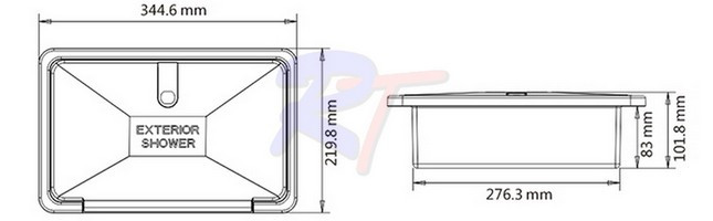 Душ врезной 1.5м. в нише, белый, RTF-SFES1-01, арт. RTF-SFES1-01,          Rivertec 