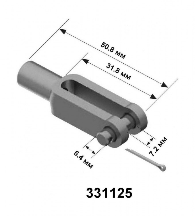 Переходник троса д/у (вилка) для тросов C2/C5, арт. 331125,          PRETECH 