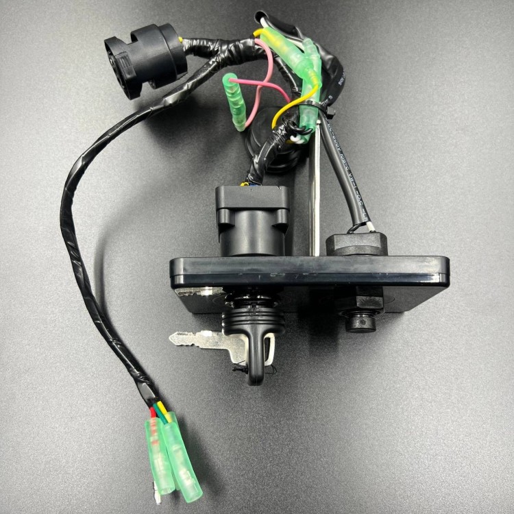 Панель зажигания  (замок зажигания и кнопка стоп с чекой) Yamaha F225-350 (PWB), арт. 6X6-82570-33-K,          POWEROB 