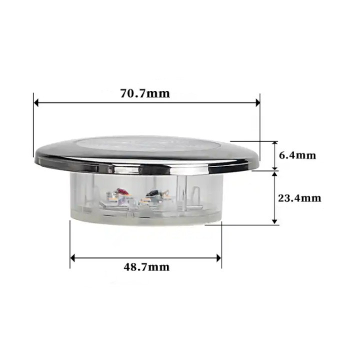 Светильник интерьерный светодиодный, нержавеющая сталь, красный свет, арт. B012046,          Anheart Marine 