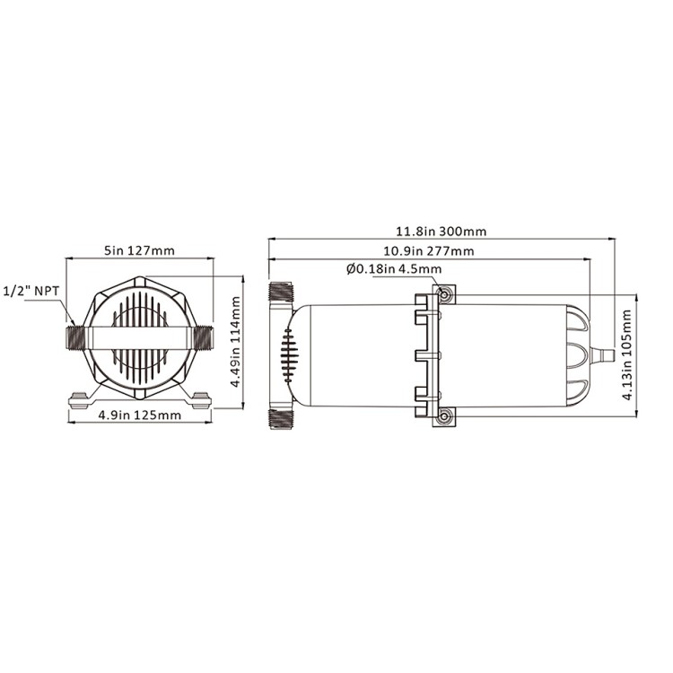 Демпфирующая емкость, 1 L, арт. 10265662,          SeaFlo 