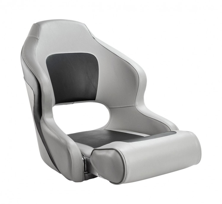 Кресло с болстером Delux Sport Flip Up, обивка угольный/серый винил, арт. MR10405,          MARINE ROCKET 