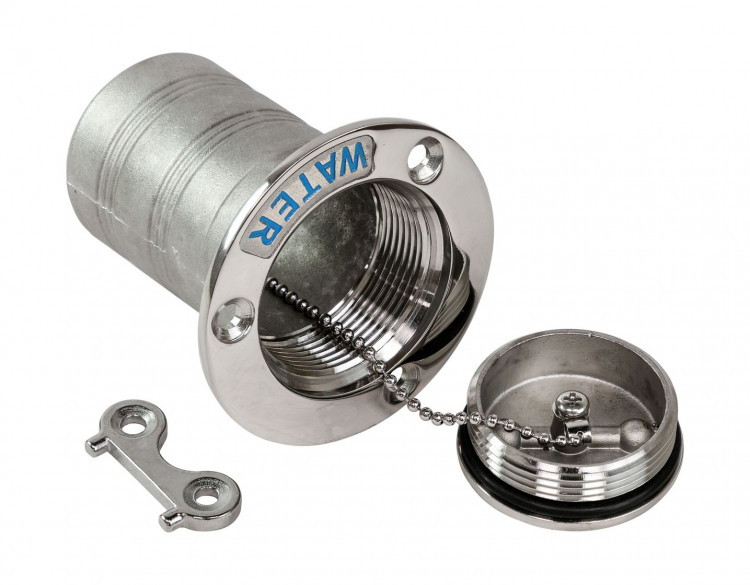 Горловина заливная для воды 50 мм, ключ Marine Rocket, арт. S.M1428-50WT,          MARINE ROCKET 