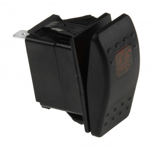 Переключатель трехпозиционный (ON)-OFF-ON 12 В/20А 4Р с подсветкой без фиксации 1 положения