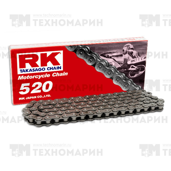 Цепь для мотоцикла до 250 см³ (без сальников) 520-120, арт. 520-120,          RK Chains 