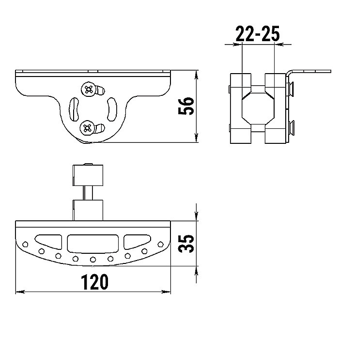 Площадка для блесен с креплением на леер 22-25 мм., арт. 030681T,          Техномарин 