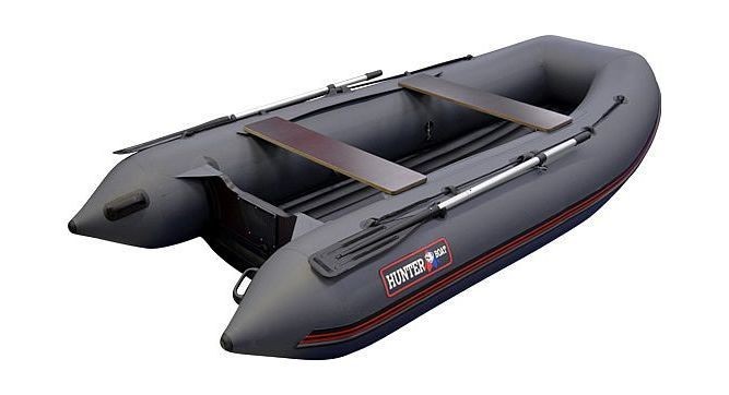 Надувная лодка ПВХ, Хантер 330 А НДНД, серый, арт. 330201,          Hunterboat 