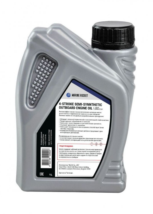 Масло 4-тактное полусинтетическое 10W40 Marine Rocket 1 л, арт. 4620136029926,          MARINE ROCKET 