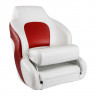 Кресло с болстером Premium Captain's Bucket, обивка винил, цвет белый/красный, Marine Rocket, арт. MR10408, Marine Rocket Кресло с болстером Premium Captain's Bucket, обивка винил, цвет белый/красный, Marine Rocket, арт. MR10408, Marine Rocket