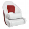 Кресло с болстером Premium Captain's Bucket, обивка винил, цвет белый/красный, Marine Rocket, арт. MR10408, Marine Rocket Кресло с болстером Premium Captain's Bucket, обивка винил, цвет белый/красный, Marine Rocket, арт. MR10408, Marine Rocket