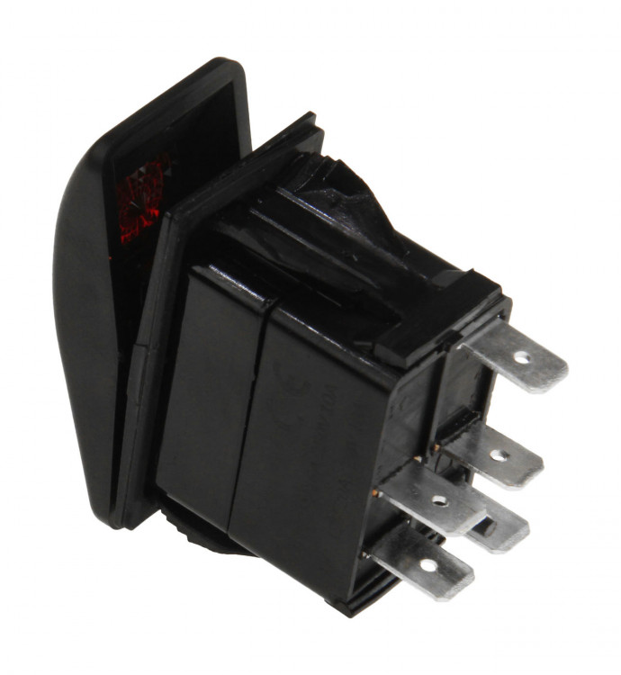 Переключатель двухпозиционный ON-OFF 12 В/20А 5Р с подсветкой, арт. AES111884P,          AES.Co 