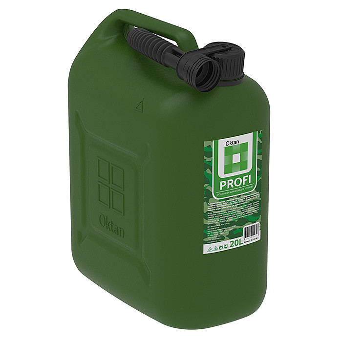 Канистра для бензина 20л с заливным устройством PROFI, арт. 20.01.01.00-2,          Oktan 