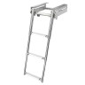 Трап телескопический выдвижной с фиксирующим механизмом, 3 белых ступени (ширина 291 мм.), арт. 10269546,  