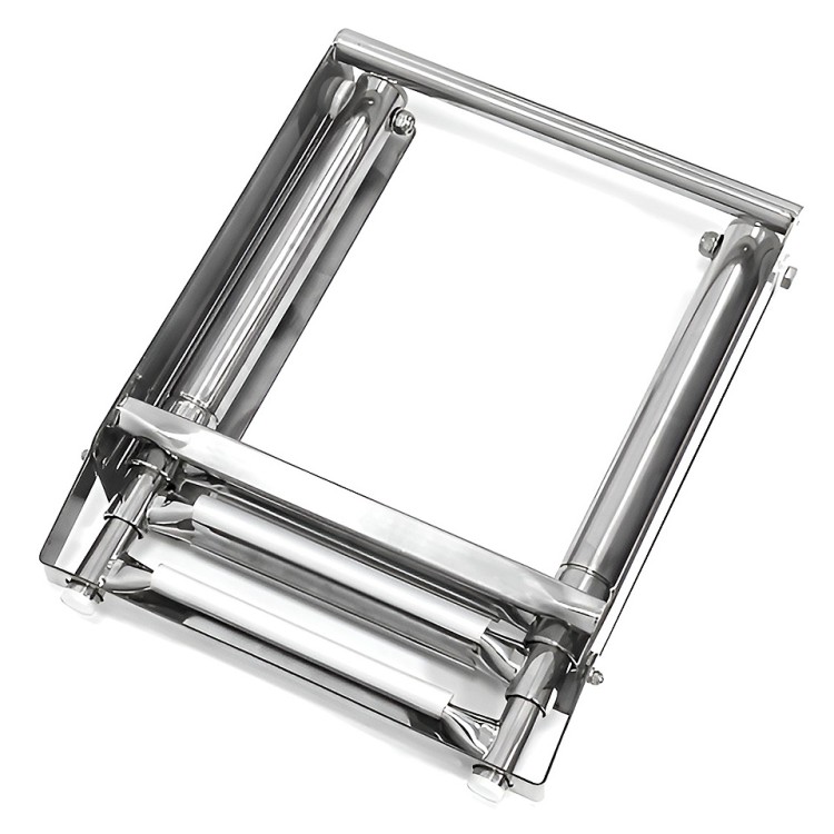 Трап телескопический выдвижной с фиксирующим механизмом, 3 белых ступени (ширина 291 мм.), арт. 10269546,  