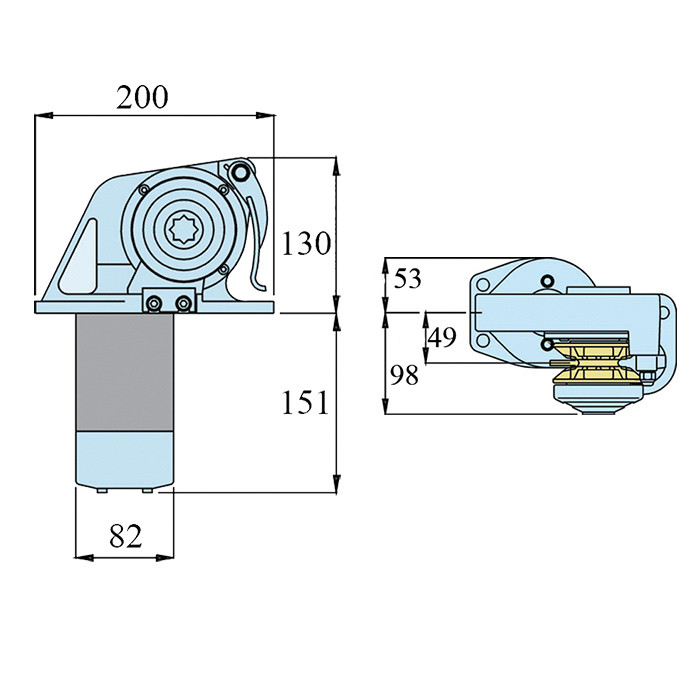 Лебедка якорная "Dorado", 500Вт, 12В, цепь 6мм, арт. 409568,          LOFRANS 